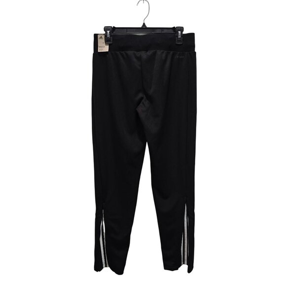 Adidas Womens Medium Flare Tiro Pants Soccer Black Regular Fit Zipper Leg - Picture 1 of 12